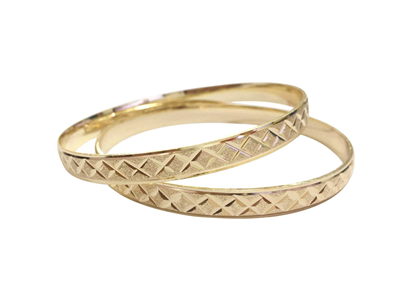 Gold Plated | Diamond Cut Bangles